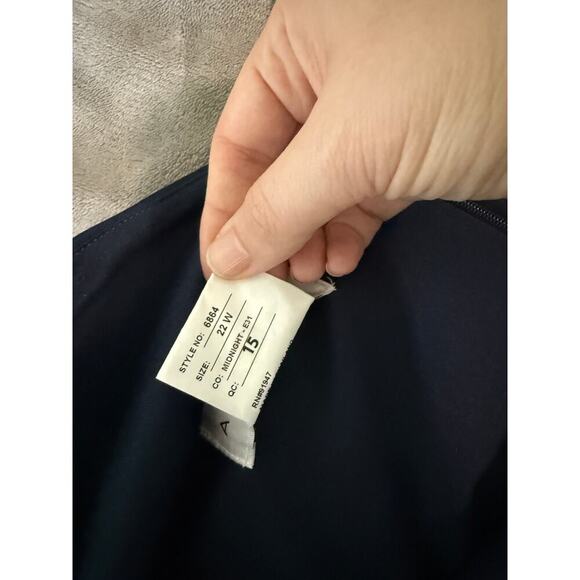 NWOT After Size Formal Gown DRAPED TULIP BRIDESMAID DRESS Size 22 W Blue - Picture 8 of 12